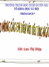 Bài giảng Giáo dục công dân Lớp 7 (Sách Cánh diều) - Bài 9 Ứng phó với bạo lực học đường - Năm học 2022-2023 - Lưu Thị Diệp